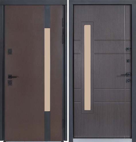 Двері Вхідні БулатТермо Хаус Мод705/428 Венге темний/вулична венге темний 950*2050ліва СЧ