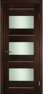 Двері Fado Верона 1005венге (600х2000мм.) шпон скло сатин (молдинг)