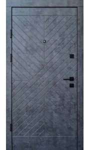Дверь входная Qdoors Премиум мод.Некст 850*2050 мрамор темный/бетон бежевый левая