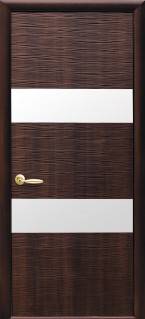 Дверне полотно Новий стиль Сахара 2 Z каштан (600*2000) ПВХ De Luxe зеркало