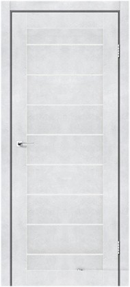 Дверне полотно TANZANIA StilDoors Светлый бетон (800*2000) ПВХ, стекло сатин