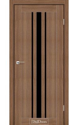 Дверне полотно ARIZONA StilDoors Итальянский орех  (800*2000) ПВХ, скло черное
