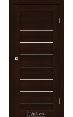 Дверне полотно TANZANIA StilDoors Каштан (800*2000) ПВХ, стекло сатин