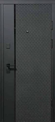 Двері Вхідні Магда тип 2 модель MG 518 Софт-тач чорний/супермат білий 860 чорний. фурн (квартира)