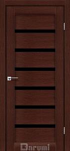 Дверь межкомнатная Darumi Vela Венге панга (800*2000) стекло черное