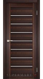 Двери Korfad Delux Piano PND-01 Орех 0,80х2 стекло сатин