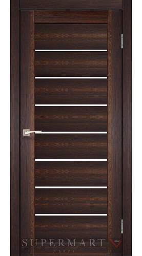 Двери Korfad Delux Piano PND-01 Орех 0,80х2 стекло сатин