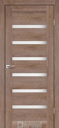 Дверь межкомнатная Darumi Vela Орех бургун (800*2000) стекло сатин белый