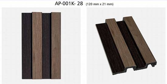 Стінова панель дюрополімерна Грант Деко АР-001К- 28 (120мм*21мм) 2,9м