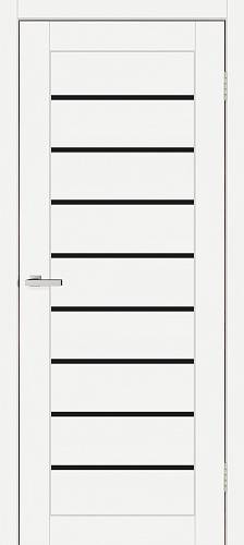 Дверь  Doors Smart С018 дуб меренго (800*2000) ПВХ, черное стекло (Ск)