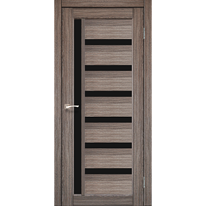 Дверь Korfad Deluxe Valentino VLD-01венге 0,80х2 стекло черное