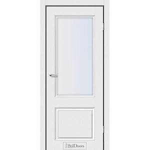 Дверне полотно Carolina StilDoors Белый мат (полипропилен) (800*2000) ПВХ, стекло сатин