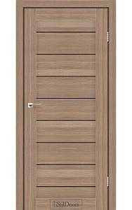 Дверне полотно TANZANIA StilDoors Ольха классическая (800*2000) ПВХ, стекло черное