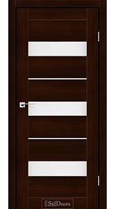 Дверне полотно MEXICO StilDoors Каштан (800*2000) ПВХ, стекло сатин