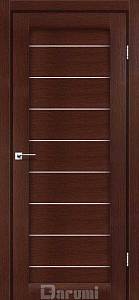 Дверь межкомнатная Darumi Leona Венге панга (800*2000) стекло сатин белый