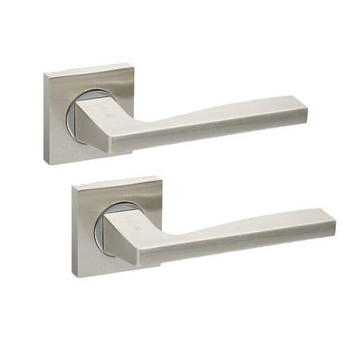 Дверна ручка Fuaro K.KM52. Rock KM SN/CP-3 матовий нікель хром