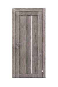 Дверь Lux-1 экошпон мадагаскар ( 800х2000х 38) полустекло сатин