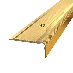 437-03 Порог Омис (40*20мм) лестничный золото рифленый (1800мм)
