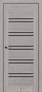 TERENZA City Line Express (800 х 2000, Дуб Гладстоун Грей, Чорне скло)