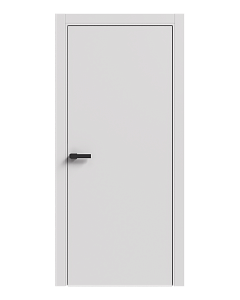 Дверь Терминус LIGHT ПК-01 (800*2000мм) Білий мат ПП  глуха, чорний торець