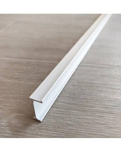 Алюмінієвий плінтус для установки Best Deal Білий 2/30 (2,5 м) Профіль Центр