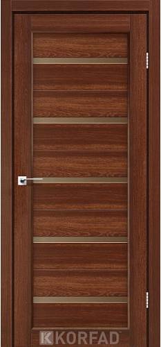 Двери Korfad Porto РR-02 орех 0,80х2000 стекло бронза