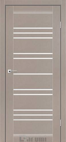 Дверь межкомнатная Darumi Versal Серый краст (800*2000) стекло сатин белый