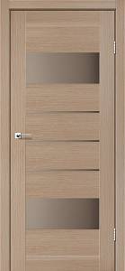 Дверь межкомнатная Leador Arona дуб мокко (800*2000) sincrolam, стекло сатин бронза