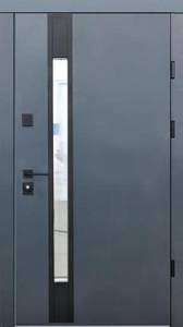 Двері вхідні Страж Smart Street Rio-S(стеклопакет) антрацит серый 850*2040 (фурнитура чорна)