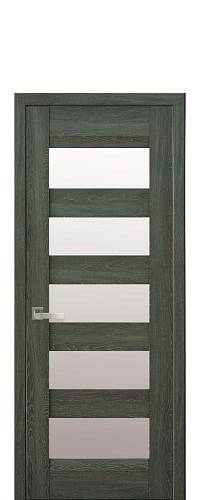 Дверне полотно Новий стиль Бронкс дуб графит (800*2000) Нано Флекс стекло сатин