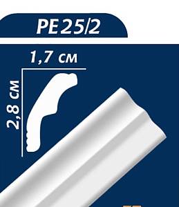 Карниз Premium Decor  PЕ 25/2 (МЕ) 28х17 (уп.220шт) NEW