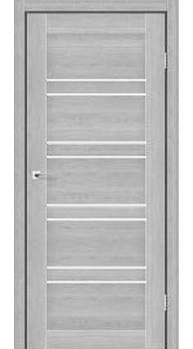 Дверне полотно Antalya DeLuxeПВХ Дуб Серебрянный (800*2000) стекло сатин  (СК)