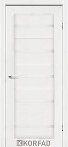 Двери Korfad Porto РR-02 ясень белый  0,80х2 стекло сатин белый