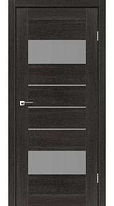 Дверь межкомнатная Leador Arona дуб саксонский (800*2000) sincrolam, стекло графит серый