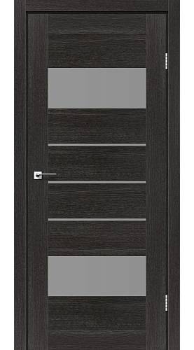 Дверь межкомнатная Leador Arona дуб саксонский (800*2000) sincrolam, стекло графит серый