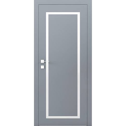Дверь Родос Porto 2 RAL 7037 (800*2000) окрашенная, стекло двухсторонний сатин