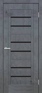 Дверь Омис Ричмонд BG  Цемент темный (800*2000) ПВХ, черное стекло