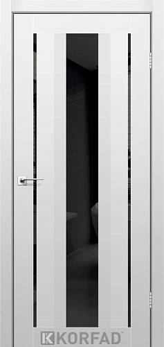 Двери Korfad Aliano AL-02 Super Pet серая 800*2000  зеркало черное двухстороннее