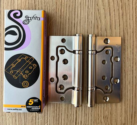 Петля Safita універсальна (метелик) матовий хром 100*75*2BB (3 мм) (2 петлі в 1 уп.) MSC (до 40 кг на 2 вішалки)