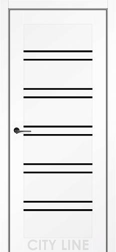 TERENZA City Line Express (400 х 2000, Білий Діамант, Чорне скло)