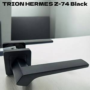 Ручка Trion на квадратной розете ЦАМ Hermes NEW 74 Black (Ск)