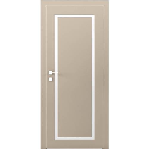 Дверь Родос Porto 2 RAL 1019 (800*2000) окрашенная, стекло двухсторонний сатин