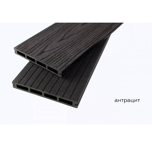Террасная доска Tardex Lite Premium антрацит 155х20х3000мм  полая