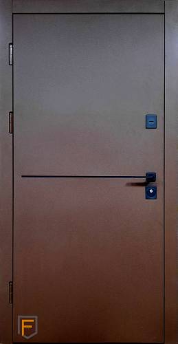 Двері вхідні Форт Нокс Краффт Антик мідь/дуб шале кориця молдинг 850 х 2030 (В)