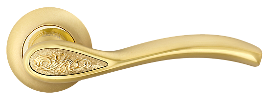 Ручка дверная MVM Z-1313 PB/SB полированная латунь/матовая латунь