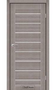 Дверне полотно TANZANIA StilDoors Трюфель (800*2000) ПВХ, стекло сатин (СК)