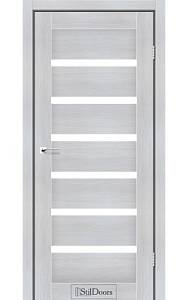 Дверне полотно FLORIDA StilDoors Кремовое дерево (800*2000) ПВХ, стекло сатин (СК)