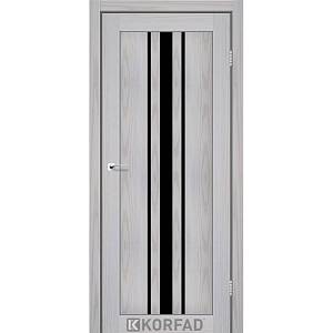Двери Korfad Florence FL-03 РР серая мадрина 800*2000 стекло черное