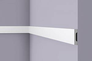 Плінтус дюрополімерний WD2 WallStyl білий 70мм*15мм*2000мм