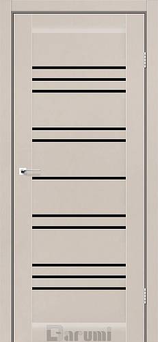 Двері міжкімнатні Darumi Versal Димчастий краст (800*2000) скло чорне